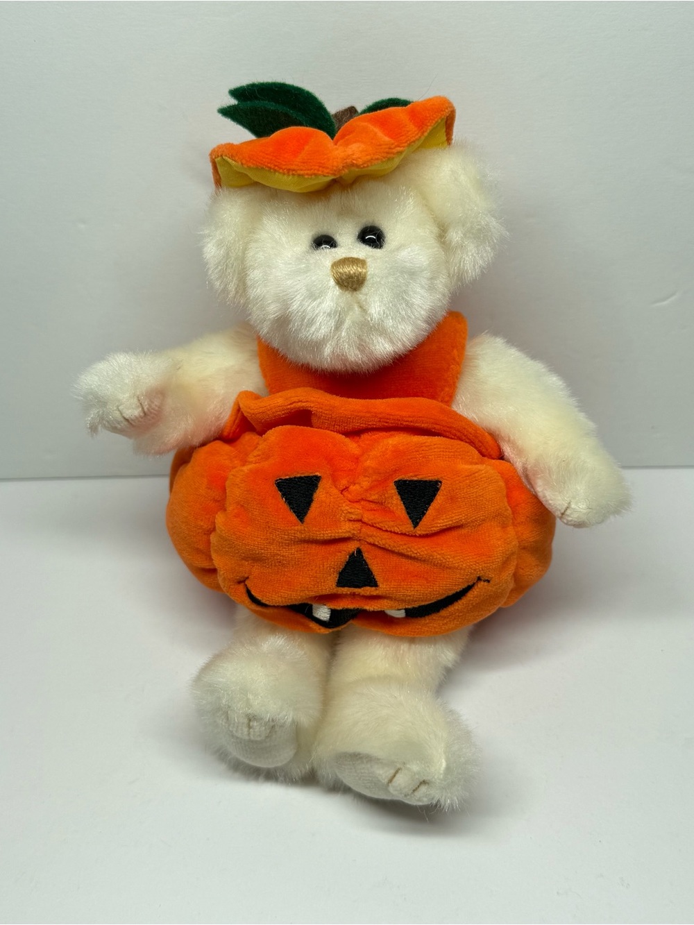 Ty Beanie Baby Carver Pumpkin Bear Attic Treasures Halloween Plush 2000 Vintage